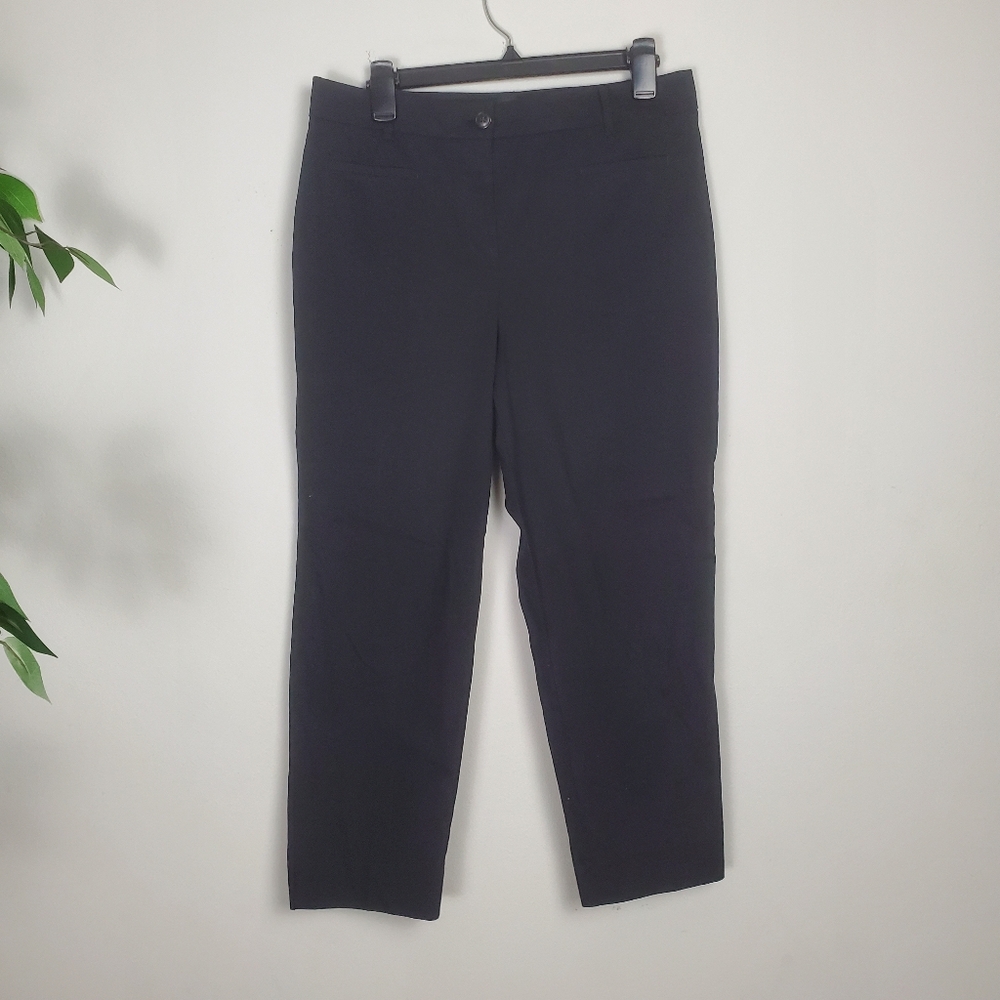 Ann Taylor Loft Black Dress Pants Women's Petite Curvy Fit 8P